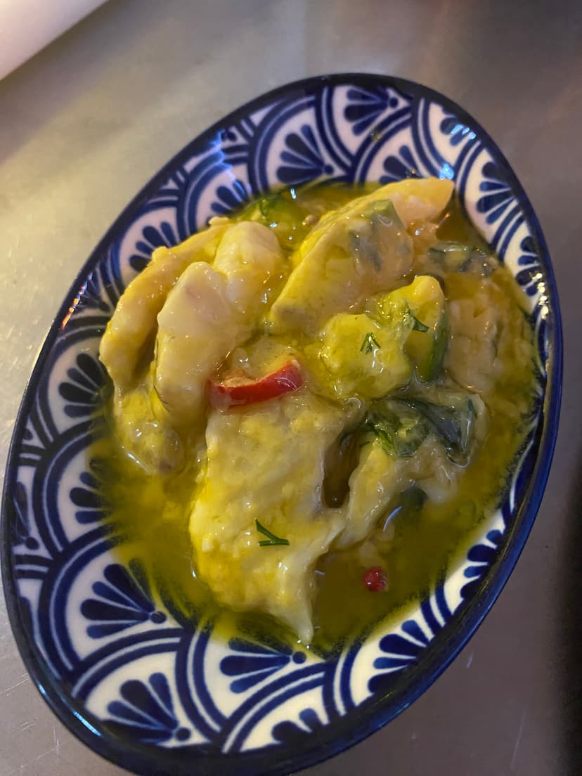 Sea bass marinated